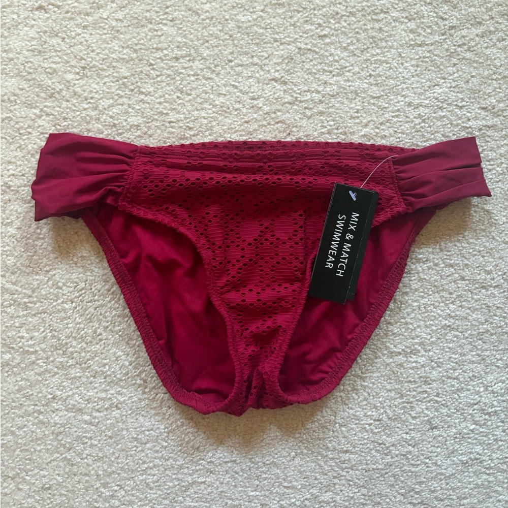 Nwt A.n.a Cranberry Bikini Bottom Size Medium